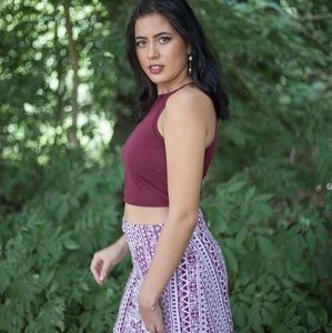 Aztec print maxi skirt